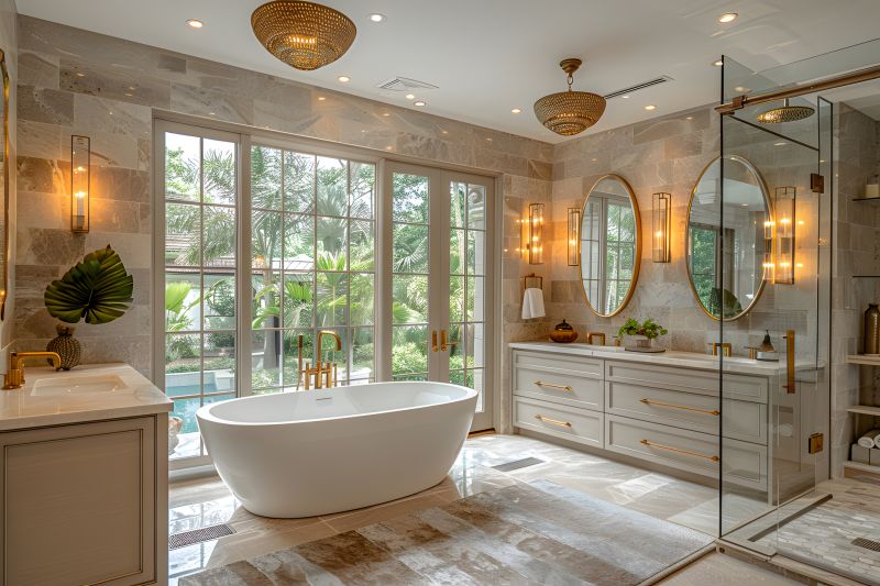 Luxurious freestanding tub