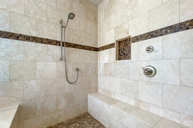 Walk-in shower with bench